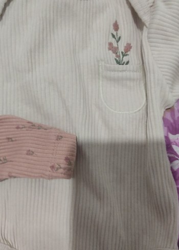 Uzun Kollu Pembe Bebek Body, Fırfırlı - Görsel 3