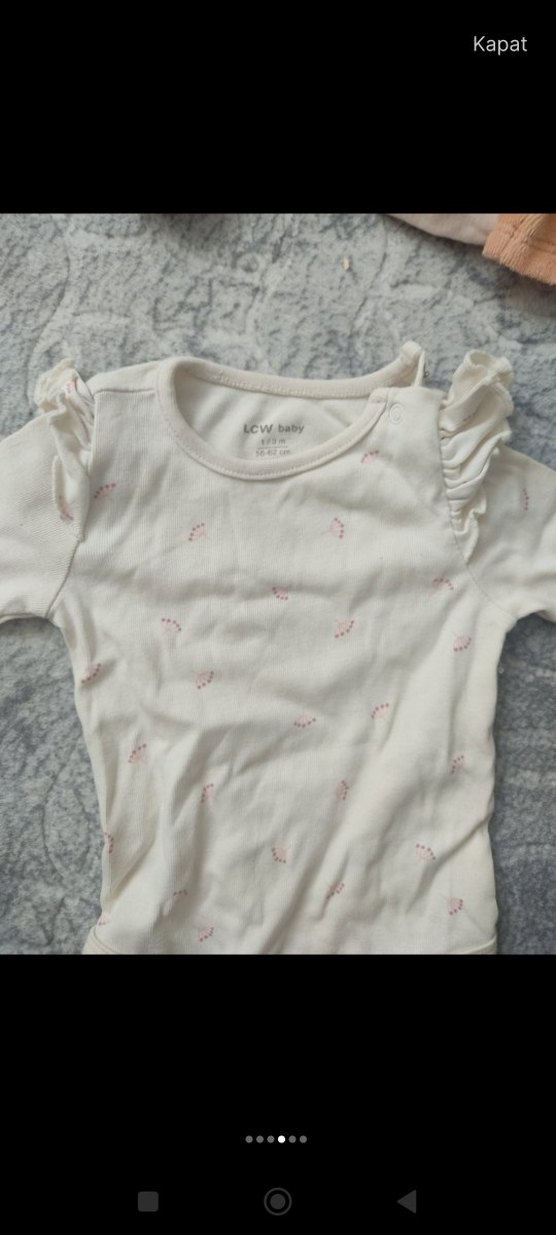 Uzun Kollu Beyaz Örme Bebek Body - Görsel 2