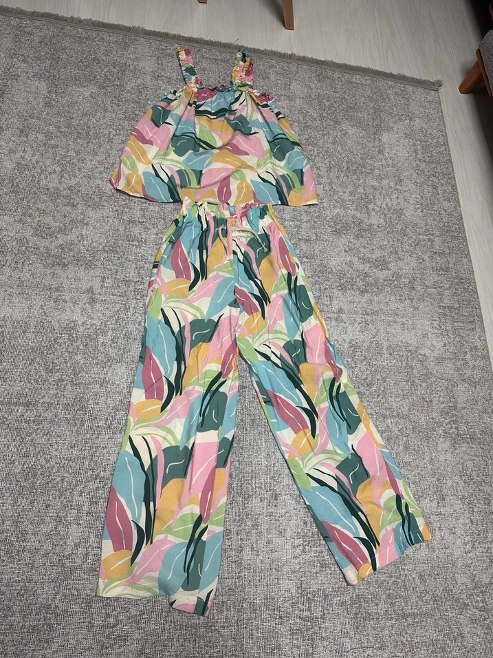 Kızlar için Pastel Renkli Salaş Takım - Görsel 2