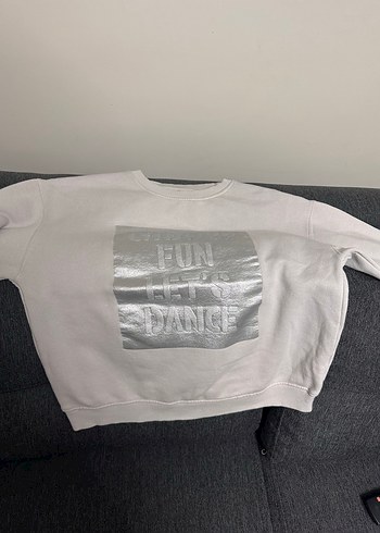 Gri Baskılı cocuk Sweatshirt - Görsel 2