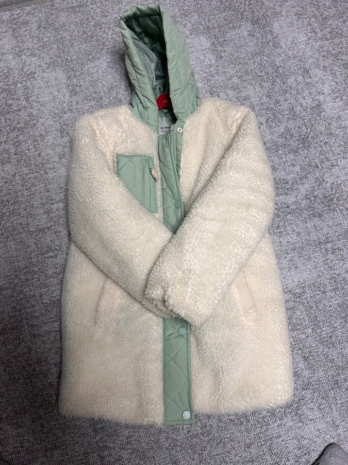 Cocuk krem Kürklü Sıcak Kış Montu - Görsel 2