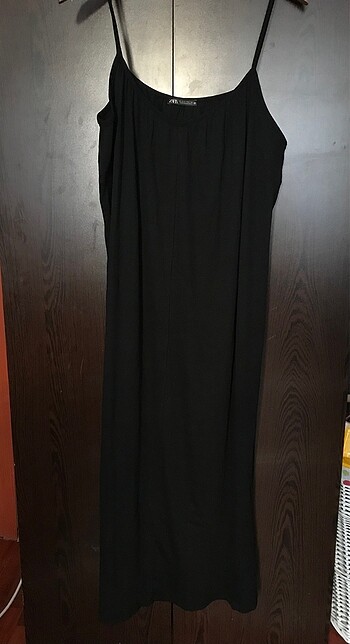 Zara maxi boy siyah elbise