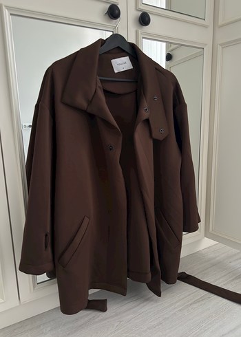 Kadın Kahverengi Uzun Kollu Salaş Uzun Elbise - Görsel 2