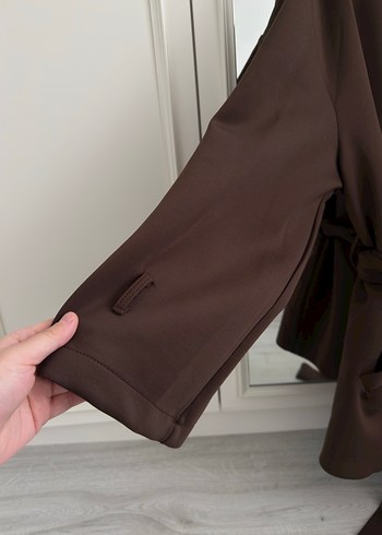 Kadın Kahverengi Uzun Kollu Salaş Uzun Elbise - Görsel 6