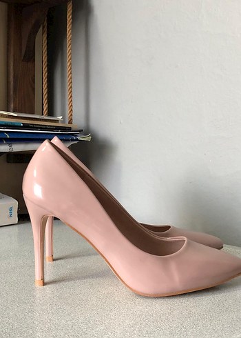 Diğer Pembe/Bej Rugan Stiletto Kadın Topuklu Ayakkabı