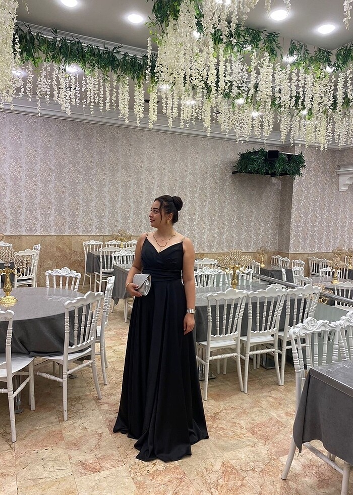 Siyah abiye elbise - Görsel 2