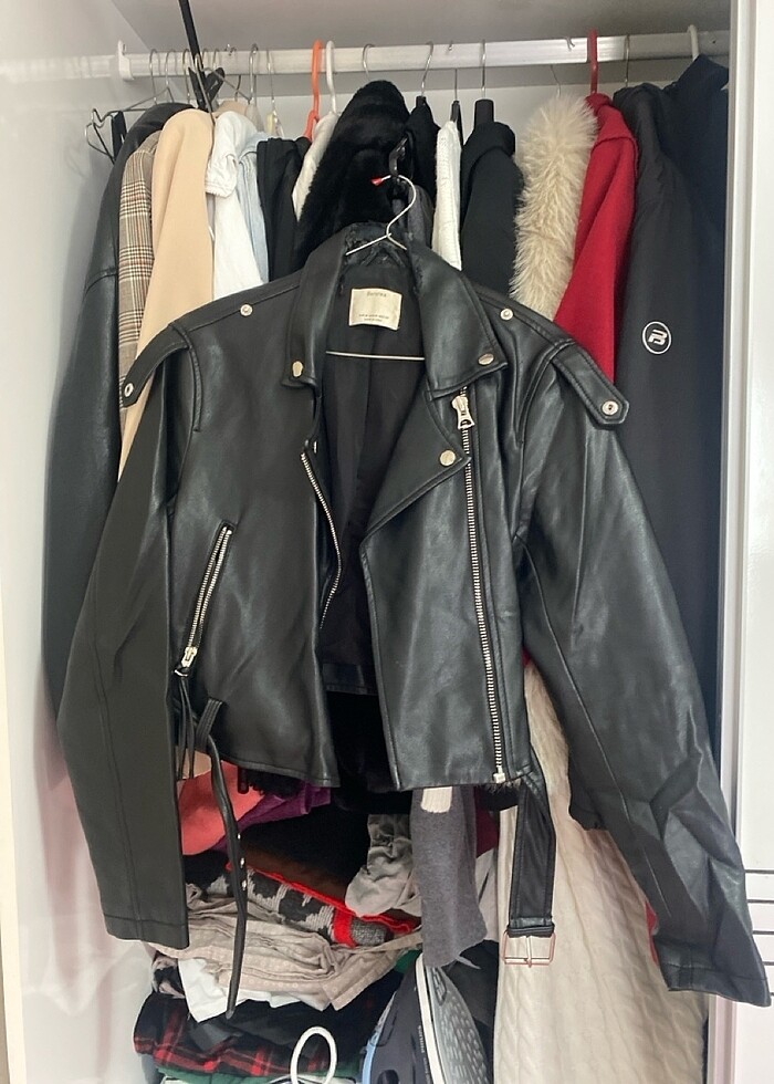 Bershka deri ceket - Görsel 2