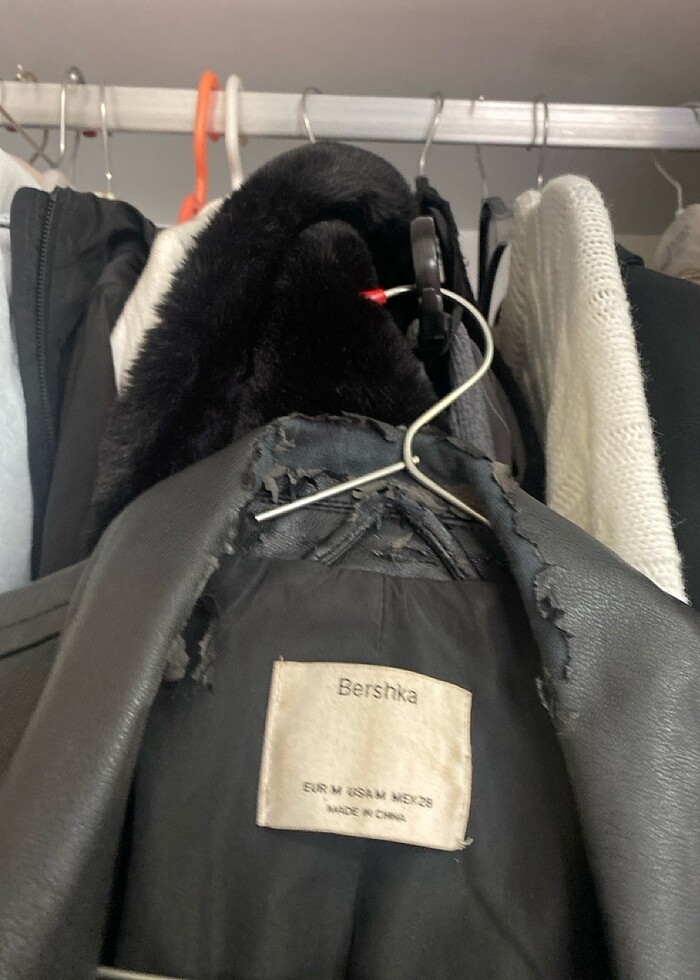 Bershka deri ceket - Görsel 4