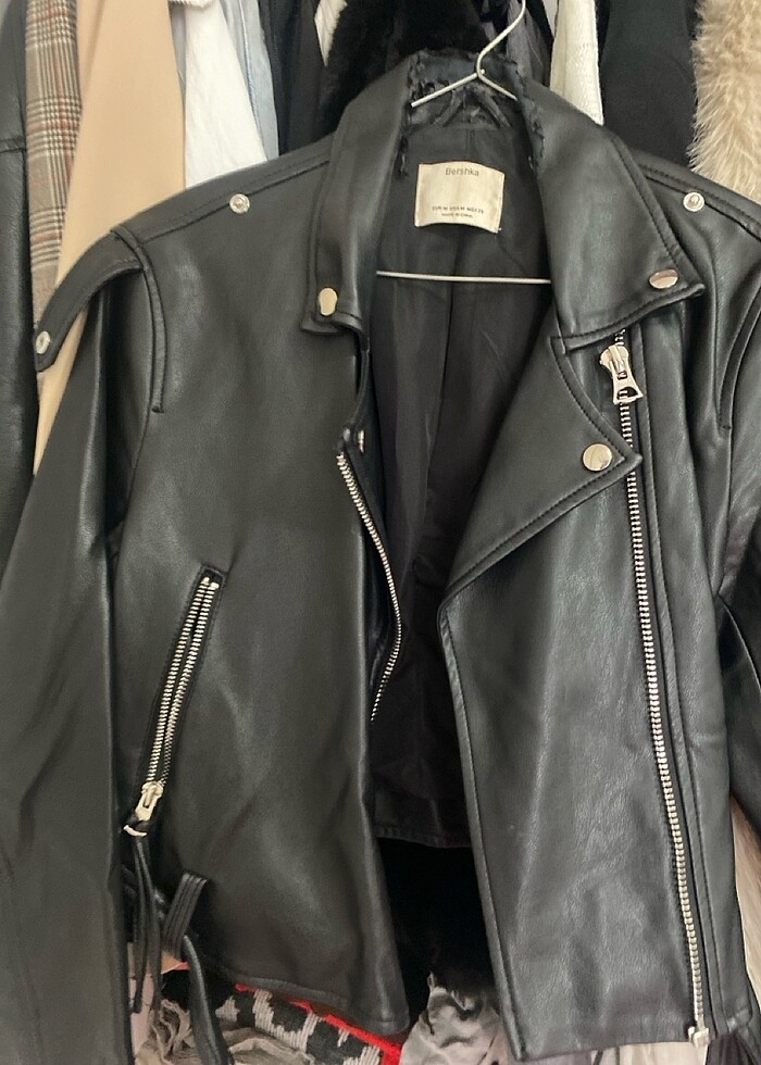 Bershka deri ceket - Görsel 3