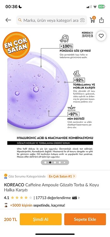 Koreaco göz altı morluk serumu - Görsel 2