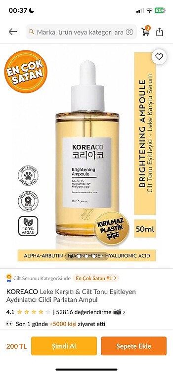 Koreaco cilt serumu