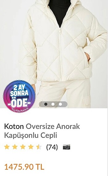 36 Beden beyaz Renk Kadın Oversize Anorak Kapüşonlu Cepp