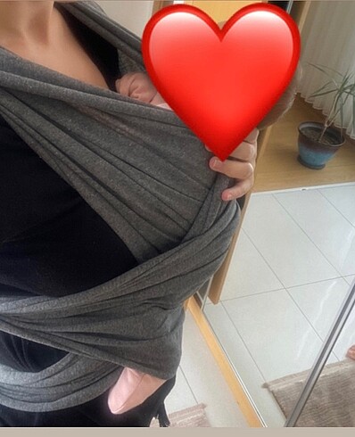 Antrasit renk bebek sling