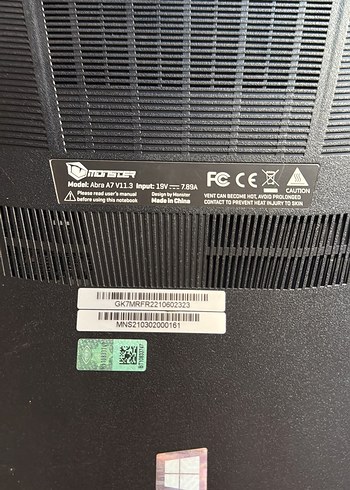 Monster Abra A7 V11.3 i7-10750H + GTX
1650Ti - Görsel 7