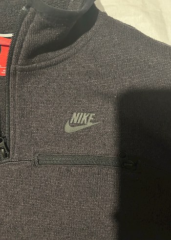 Gri Nike Fermuarlı Sweatshirt - Görsel 3