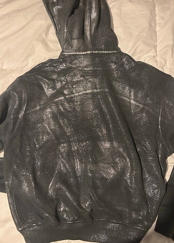 Zara Kadın Simli Kapüşonlu Sweatshirt - Görsel 3