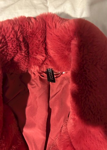 Fuşya Kadın Suni Kürk Midi Kaban - Görsel 3