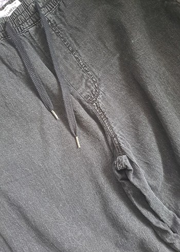 koyu gri Bel Detaylı Geniş Kesim Erkek ince Kot Pantolon - Görsel 4