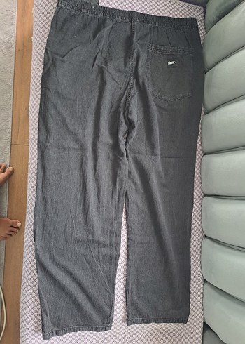 koyu gri Bel Detaylı Geniş Kesim Erkek ince Kot Pantolon - Görsel 5