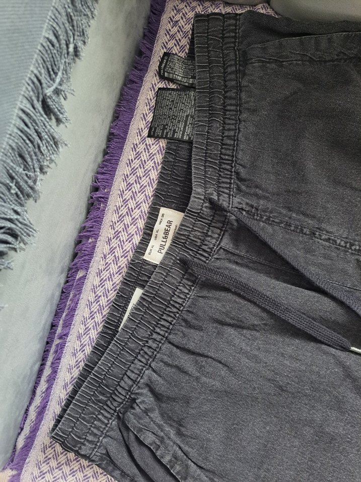 koyu gri Bel Detaylı Geniş Kesim Erkek ince Kot Pantolon - Görsel 3