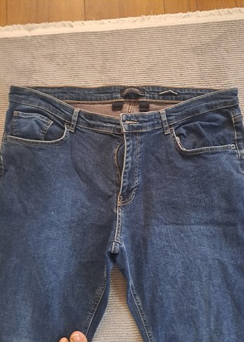 erkek Lacivert Regular Fit Denim kot yuksek bel Pantolon - Görsel 2