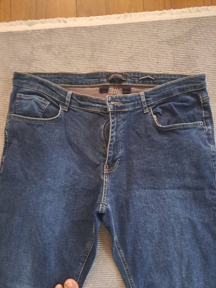 erkek Lacivert Regular Fit Denim kot yuksek bel Pantolon - Görsel 2