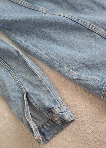 Düğmeli Rahat Kesim Kadın Kot Ceket - Görsel 3