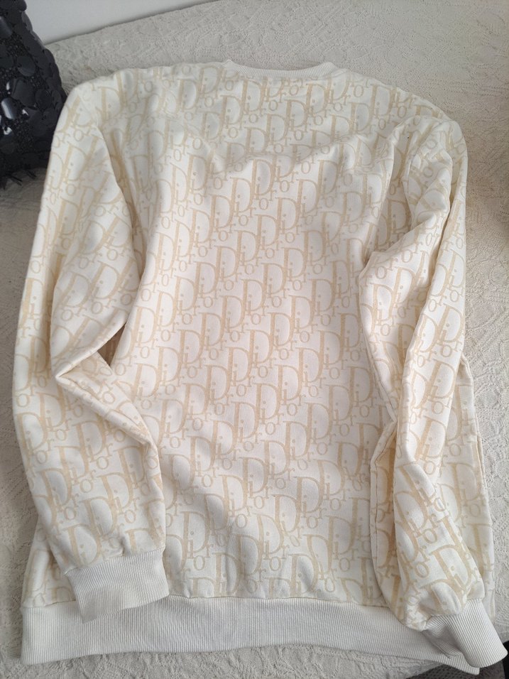 Beyaz Pamuklu Uzun Kollu Sweatshirt - Görsel 3