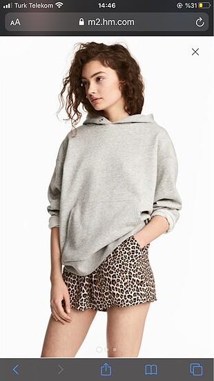 H&M leoparlı şort