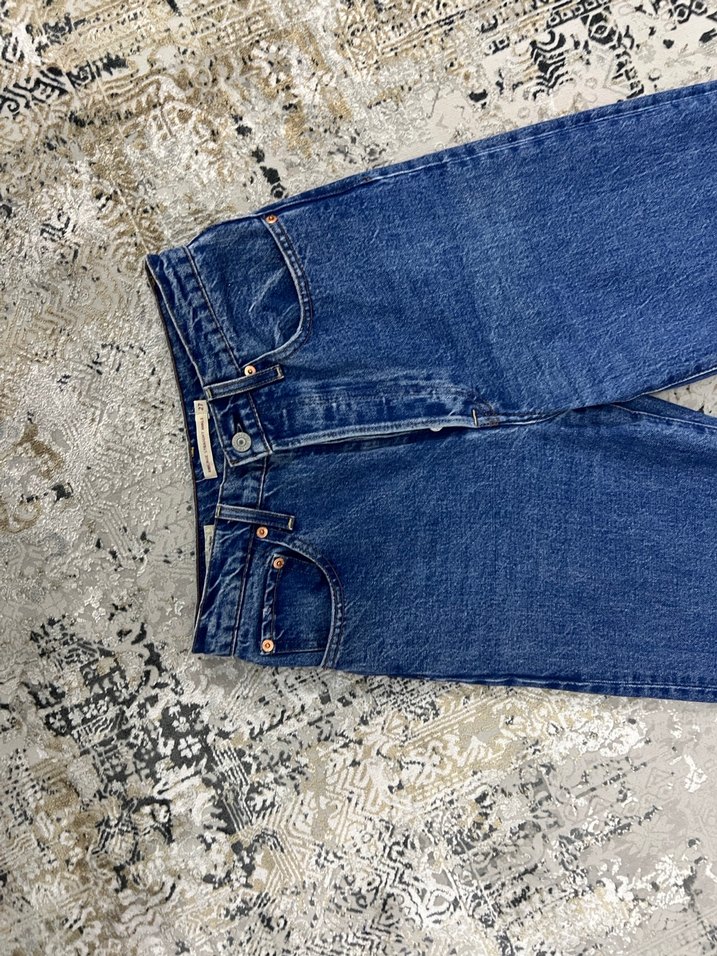 Kadın Mavi Midi Levis Denim Jean - Görsel 2