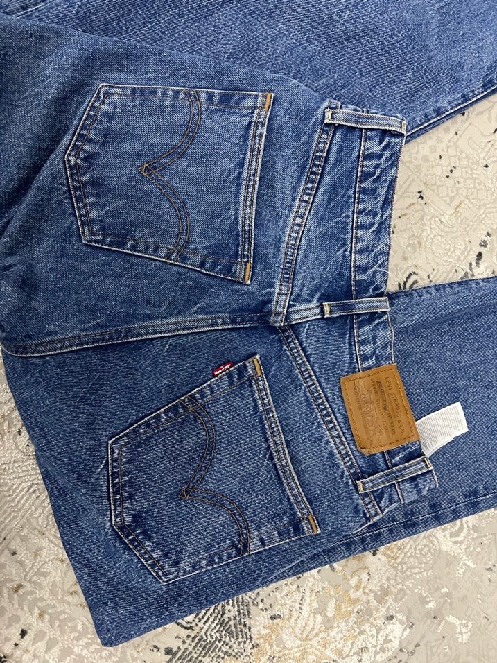 Kadın Mavi Midi Levis Denim Jean - Görsel 4