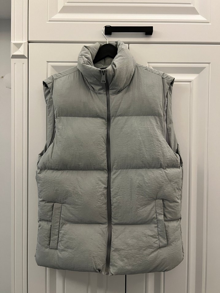 Gri Fermuarlı Street Style  yelek - Görsel 3