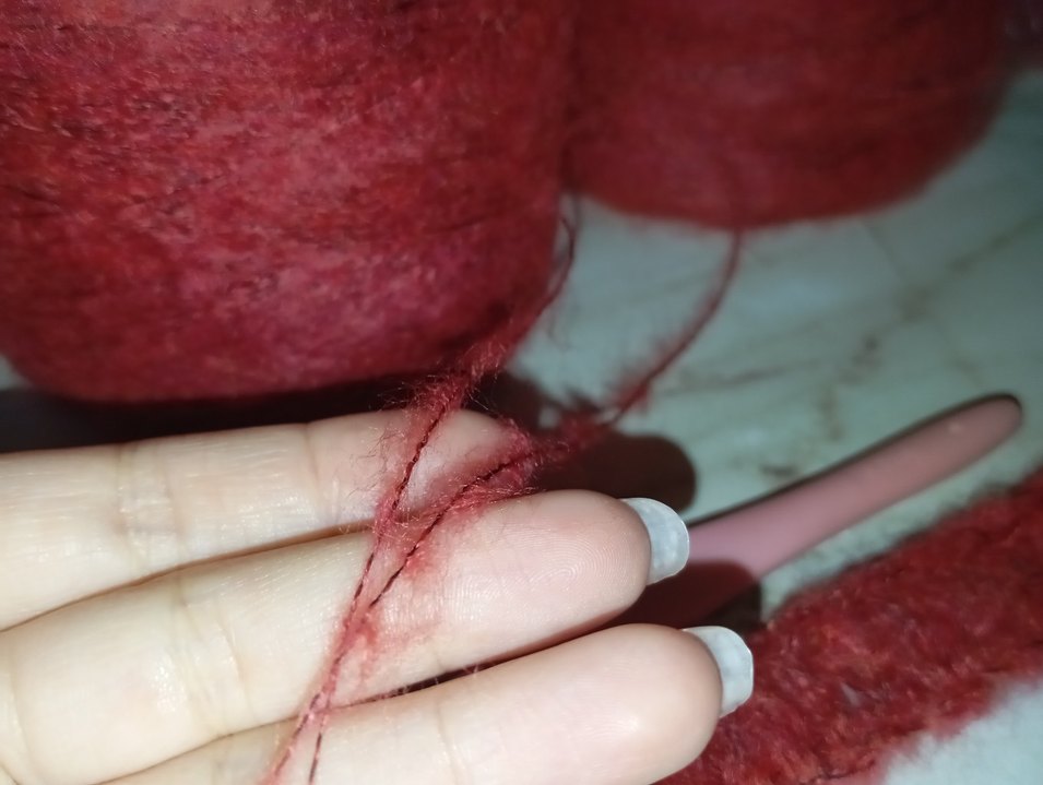 Bohem Tarzda Kırmızı El İşi İp - Görsel 5