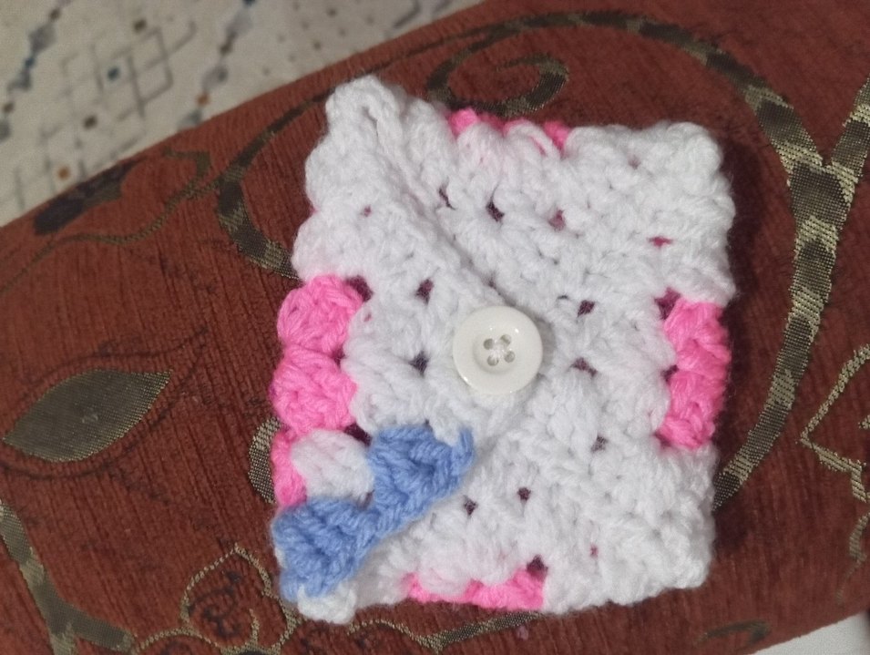 Renkli örgü cüzdan - Görsel 2