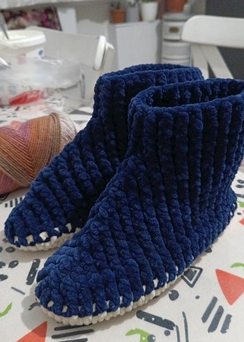 Erkek Renkli Örgü Bohem Bot - Görsel 3