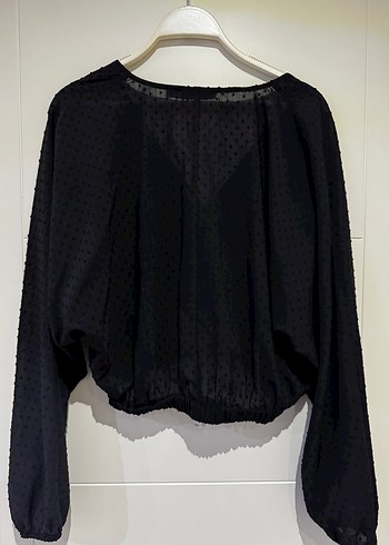 Na-dk Siyah V Yaka Uzun Kollu Kadın Bluz - Görsel 2