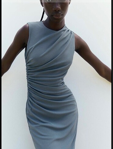 Zara Zara drape elbise