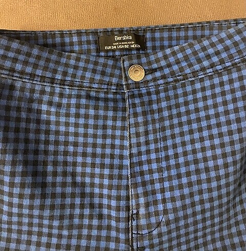 Bershka Kareli streç pantolon