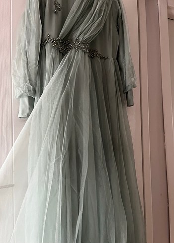 Bohem Vintage Tesettür Abiye Elbise - Görsel 3