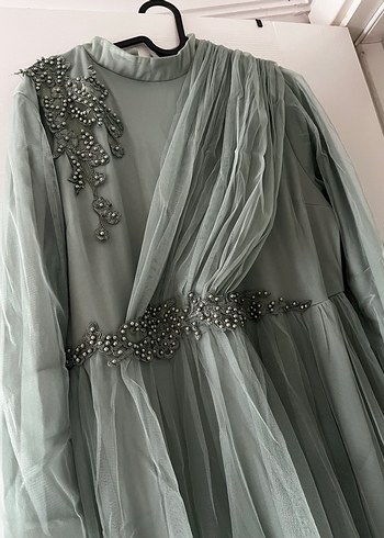 Bohem Vintage Tesettür Abiye Elbise - Görsel 4