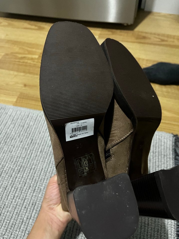 Nine West Kadın taba Süet Topuklu Bot - Görsel 3
