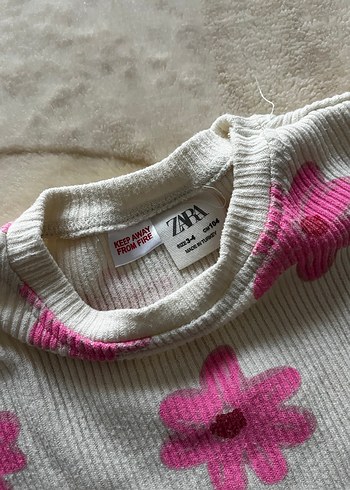 Pembe Çiçek Desenli Kız Takım 3-4 yaş - Görsel 2