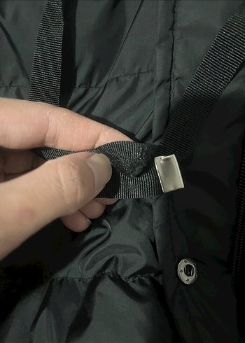 Siyah Kadın Uzun Kışlık Mont Kapüşonlu - Görsel 2