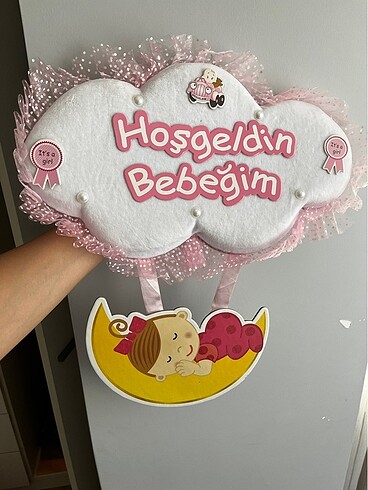 Hoşgeldin bebeğim kapı süsü