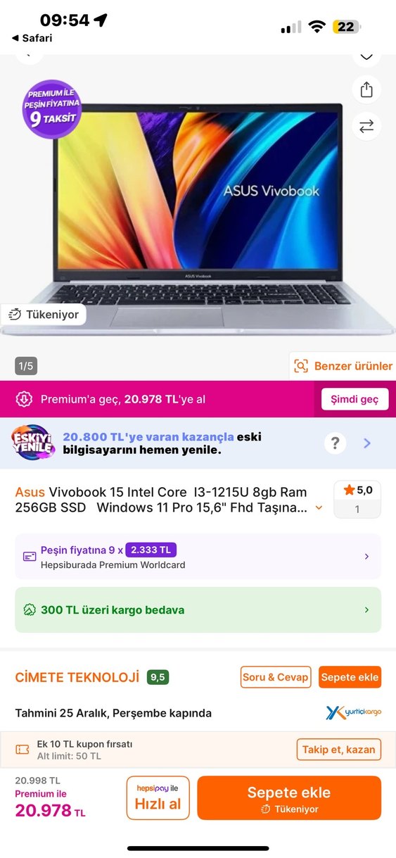 ASUS Vivobook Dizüstü Bilgisayar - Görsel 5