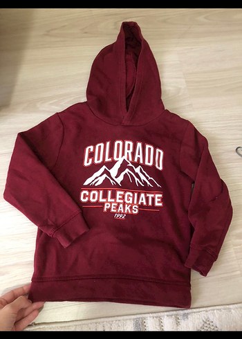 Bordo Kapüşonlu Erkek Sweatshirt - Görsel 3