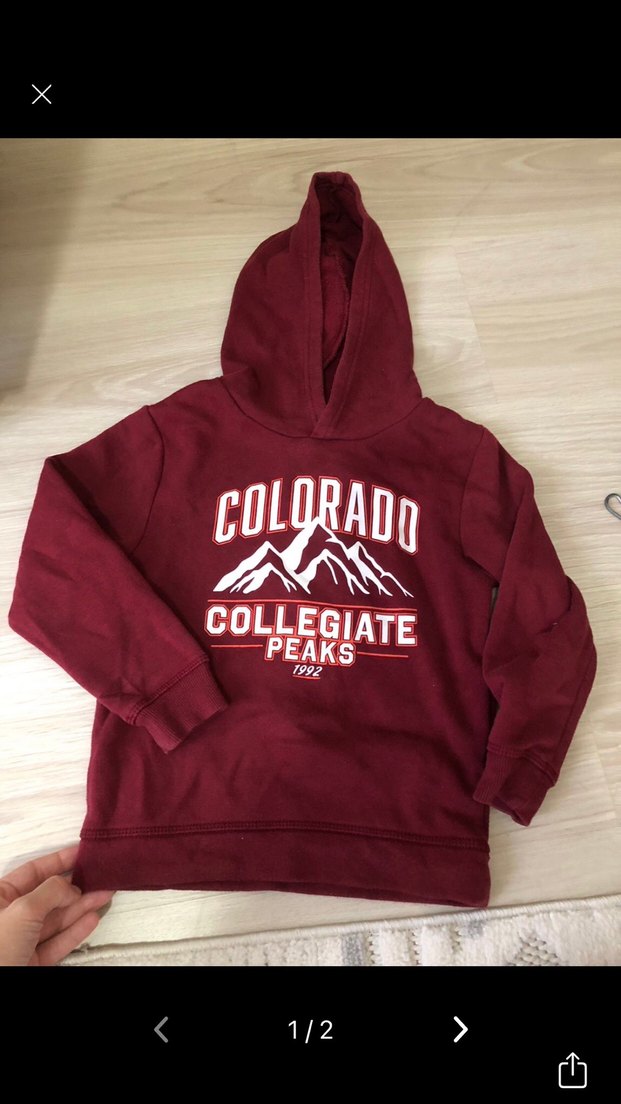 Bordo Kapüşonlu Erkek Sweatshirt - Görsel 3