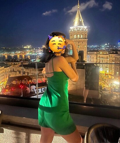 36 Beden yeşil Renk Stradivarius halter elbise