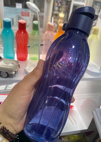 Lacivert su şişesi Tupperware
