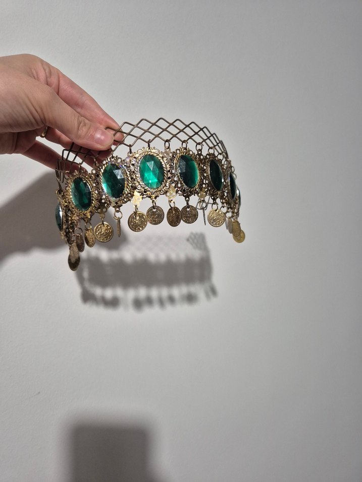 Yeşil Uzun Nakışlı Bohem Kadın Hint Elbisesi - Görsel 5